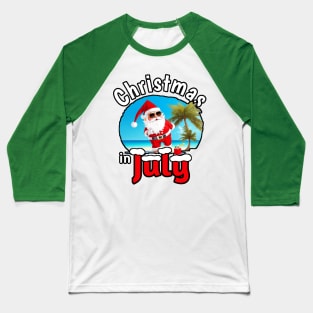 cute summer Christmas In July Santa tee Baseball T-Shirt